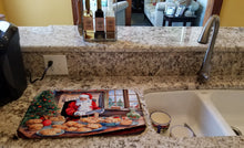 Load image into Gallery viewer, Cookies with Santa Claus Dish Drying Mat