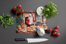 Load image into Gallery viewer, Cookies with Santa Claus Glass Cutting Boards – Durable, Decorative Kitchen Art Large
