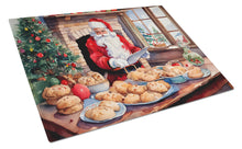 Load image into Gallery viewer, Cookies with Santa Claus Glass Cutting Boards – Durable, Decorative Kitchen Art Large