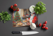 Load image into Gallery viewer, Cookies with Santa Claus Glass Cutting Boards – Durable, Decorative Kitchen Art Large