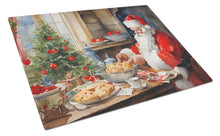 Load image into Gallery viewer, Cookies with Santa Claus Glass Cutting Boards – Durable, Decorative Kitchen Art Large