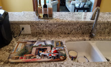 Load image into Gallery viewer, Cookies with Santa Claus Dish Drying Mat