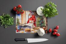 Load image into Gallery viewer, Cookies with Santa Claus Babbo Natale Glass Cutting Boards – Durable, Decorative Kitchen Art Large