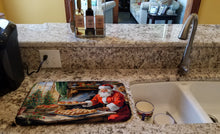 Load image into Gallery viewer, Cookies with Santa Claus Dish Drying Mat
