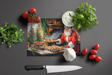 Load image into Gallery viewer, Cookies with Santa Claus Glass Cutting Boards – Durable, Decorative Kitchen Art Large