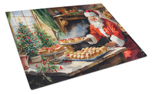 Load image into Gallery viewer, Cookies with Santa Claus Glass Cutting Boards – Durable, Decorative Kitchen Art Large
