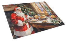 Load image into Gallery viewer, Cookies with Santa Claus Glass Cutting Boards – Durable, Decorative Kitchen Art Large
