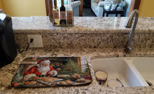 Load image into Gallery viewer, Cookies with Santa Claus Dish Drying Mat