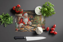Load image into Gallery viewer, Cookies with Santa Claus Glass Cutting Boards – Durable, Decorative Kitchen Art Large