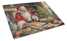 Load image into Gallery viewer, Cookies with Santa Claus Glass Cutting Boards – Durable, Decorative Kitchen Art Large