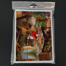 Load image into Gallery viewer, Cookies with Santa Claus Father Christmas Greeting Cards - Blank Note Cards – 8-Pack of Artist-Designed Cards with Envelopes
