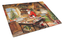 Load image into Gallery viewer, Cookies with Santa Claus Father Christmas Glass Cutting Boards – Durable, Decorative Kitchen Art Large