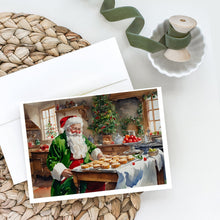 Load image into Gallery viewer, Cookies with Santa Claus Father Christmas Greeting Cards - Blank Note Cards – 8-Pack of Artist-Designed Cards with Envelopes