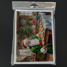 Load image into Gallery viewer, Cookies with Santa Claus Father Christmas Greeting Cards - Blank Note Cards – 8-Pack of Artist-Designed Cards with Envelopes