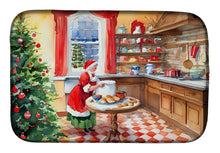 Load image into Gallery viewer, Cookies with Santa Claus Mrs. Claus Dish Drying Mat