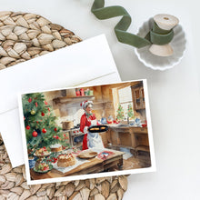 Load image into Gallery viewer, Cookies with Santa Claus Mrs. Claus Greeting Cards - Blank Note Cards – 8-Pack of Artist-Designed Cards with Envelopes