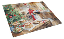Load image into Gallery viewer, Cookies with Santa Claus Mrs. Claus Glass Cutting Boards – Durable, Decorative Kitchen Art Large