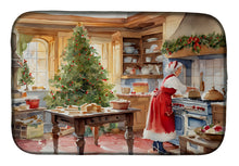 Load image into Gallery viewer, Cookies with Santa Claus Mrs. Claus Dish Drying Mat