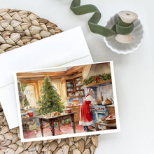 Load image into Gallery viewer, Cookies with Santa Claus Mrs. Claus Greeting Cards - Blank Note Cards – 8-Pack of Artist-Designed Cards with Envelopes
