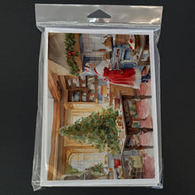 Load image into Gallery viewer, Cookies with Santa Claus Mrs. Claus Greeting Cards - Blank Note Cards – 8-Pack of Artist-Designed Cards with Envelopes