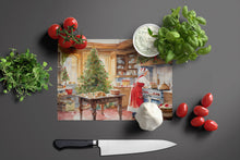 Load image into Gallery viewer, Cookies with Santa Claus Mrs. Claus Glass Cutting Boards – Durable, Decorative Kitchen Art Large