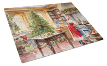 Load image into Gallery viewer, Cookies with Santa Claus Mrs. Claus Glass Cutting Boards – Durable, Decorative Kitchen Art Large
