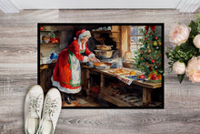 Load image into Gallery viewer, Cookies with Santa Claus Mrs. Claus Doormat-24x36 Indoor / Outdoor Rug | Made in USA