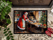 Load image into Gallery viewer, Cookies with Santa Claus Mrs. Claus Doormat-24x36 Indoor / Outdoor Rug | Made in USA