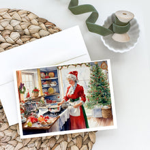 Load image into Gallery viewer, Cookies with Santa Claus Mrs. Claus Greeting Cards - Blank Note Cards – 8-Pack of Artist-Designed Cards with Envelopes