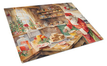 Load image into Gallery viewer, Cookies with Santa Claus Papa Noel Glass Cutting Boards – Durable, Decorative Kitchen Art Large