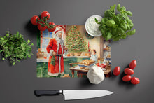 Load image into Gallery viewer, Cookies with Santa Claus Papa Noel Glass Cutting Boards – Durable, Decorative Kitchen Art Large