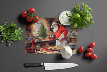 Load image into Gallery viewer, Cookies with Santa Claus Glass Cutting Boards – Durable, Decorative Kitchen Art Large