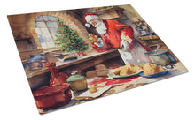 Load image into Gallery viewer, Cookies with Santa Claus Glass Cutting Boards – Durable, Decorative Kitchen Art Large