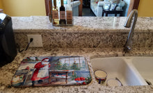 Load image into Gallery viewer, Cookies with Santa Claus Dish Drying Mat