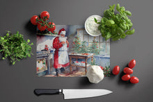 Load image into Gallery viewer, Cookies with Santa Claus Glass Cutting Boards – Durable, Decorative Kitchen Art Large