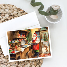 Load image into Gallery viewer, Cookies with Santa Claus Greeting Cards - Blank Note Cards – 8-Pack of Artist-Designed Cards with Envelopes