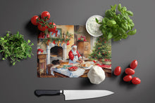 Load image into Gallery viewer, Cookies with Santa Claus Glass Cutting Boards – Durable, Decorative Kitchen Art Large