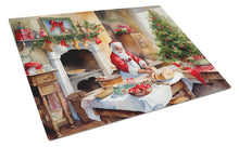 Load image into Gallery viewer, Cookies with Santa Claus Glass Cutting Boards – Durable, Decorative Kitchen Art Large