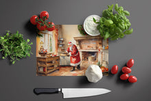 Load image into Gallery viewer, Cookies with Santa Claus Glass Cutting Boards – Durable, Decorative Kitchen Art Large