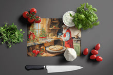 Load image into Gallery viewer, Cookies with Santa Claus Glass Cutting Boards – Durable, Decorative Kitchen Art Large