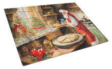Load image into Gallery viewer, Cookies with Santa Claus Glass Cutting Boards – Durable, Decorative Kitchen Art Large