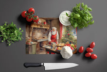 Load image into Gallery viewer, Cookies with Santa Claus Glass Cutting Boards – Durable, Decorative Kitchen Art Large