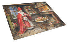 Load image into Gallery viewer, Cookies with Santa Claus Sinterklaas Glass Cutting Boards – Durable, Decorative Kitchen Art Large