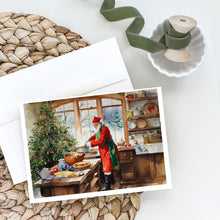 Load image into Gallery viewer, Cookies with Santa Claus Weihnachtsmann Greeting Cards - Blank Note Cards – 8-Pack of Artist-Designed Cards with Envelopes