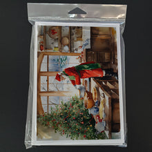 Load image into Gallery viewer, Cookies with Santa Claus Weihnachtsmann Greeting Cards - Blank Note Cards – 8-Pack of Artist-Designed Cards with Envelopes