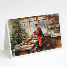Load image into Gallery viewer, Cookies with Santa Claus Weihnachtsmann Greeting Cards - Blank Note Cards – 8-Pack of Artist-Designed Cards with Envelopes