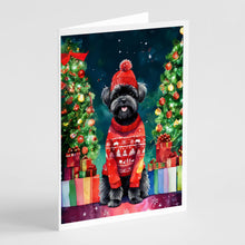Load image into Gallery viewer, Affenpinscher Christmas Greeting Cards - Blank Note Cards – 8-Pack of Artist-Designed Cards with Envelopes