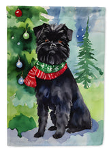 Load image into Gallery viewer, Affenpinscher Christmas Garden Flag – Cozy Dog Holiday Decor with Tree &amp; Presents