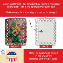 Load image into Gallery viewer, Airedale Terrier Christmas Porcelain Ornament