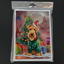 Load image into Gallery viewer, Airedale Terrier Christmas Greeting Cards - Blank Note Cards – 8-Pack of Artist-Designed Cards with Envelopes